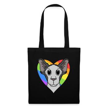 LGBT Cat Oriental Shorthair Rainbow - Tote Bag - black - Front