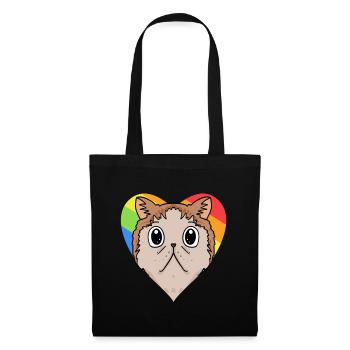 CHAT LGBT Exotique Shorthair Cat Rainbow - Sac en tissu - noir - Devant