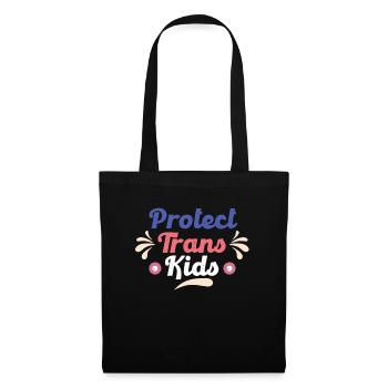 Protéger les enfants trans Transgenre LGBTQ Pride Kinder - Sac en tissu - noir - Devant