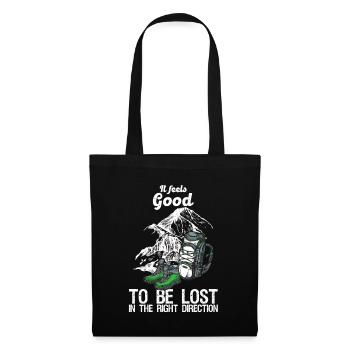 Hikers Mountaineer Good Be Lost Right Direction - Tote Bag - black - Front
