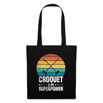 Croquet Superpower - Stoffbeutel - Schwarz - Vorne