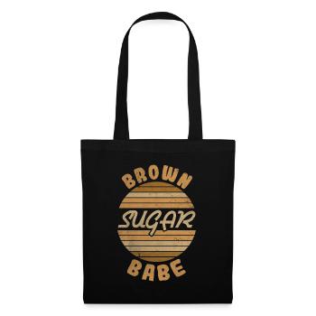 Brown Sugar Babe Vintage Braune Hautfarbe Historie - Stoffbeutel - Schwarz - Vorne