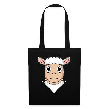 Illustration de moutons - Sac en tissu - noir - Devant