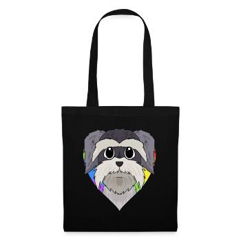 Schnauzer Hunde LGBT - Stoffbeutel - Schwarz - Vorne