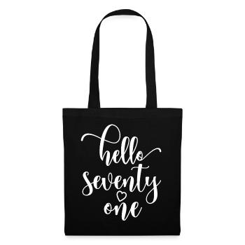 Bonjour Soixante et onze mignons anniversaire de 71 ans - Sac en tissu - noir - Devant