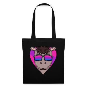 Bisexuell Pferd Geschenk - Stoffbeutel - Schwarz - Vorne
