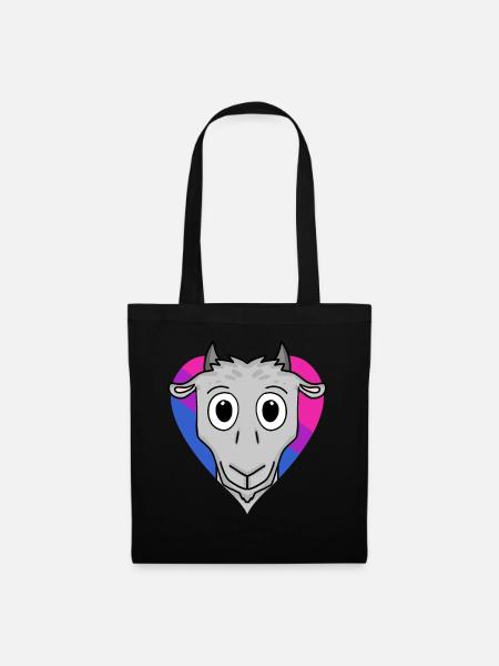 Bisexuell Ziege Geschenk - Stoffbeutel - Schwarz