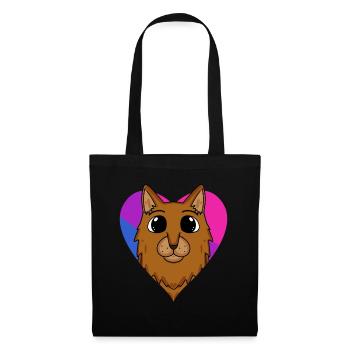 Cadeau de chat somalien bisexuel - Sac en tissu - noir - Devant