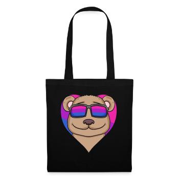 Bisexuell Braunbär Geschenk - Stoffbeutel - Schwarz - Vorne