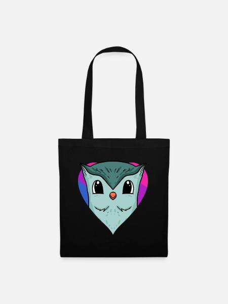 Bisexuell Eule Geschenk - Stoffbeutel - Schwarz