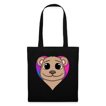 Bisexuell Braunbär Geschenk - Stoffbeutel - Schwarz - Vorne