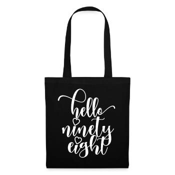 Bonjour Quatre-vingt-dix-huit mignons anniversaire de 98 ans - Sac en tissu - noir - Devant