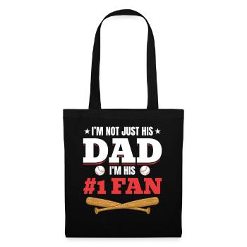 Baseball Dad Stolzer Vater Baseball Sohn - Stoffbeutel - Schwarz - Vorne