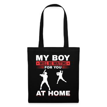 Son receveur de baseball Lanceur Papa Mama - Sac en tissu - noir - Devant