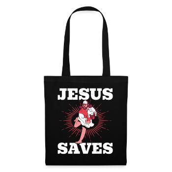 Jesus Baseball Humor Men Women Christian - Tote Bag - black - Front