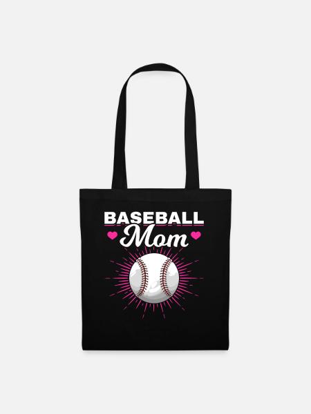 Baseball Mutter Frauen Baseball Mama - Stoffbeutel - Schwarz