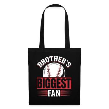 Little Sister Baseball Brother Fan - Tote Bag - black - Front
