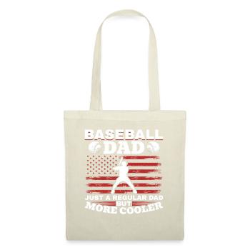 Amerikanischer Baseball Vater US Flagge - Stoffbeutel - Natur - Vorne