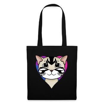 Cadeau de chat bisexuel américain à poil court - Sac en tissu - noir - Devant