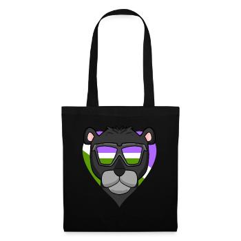 Panthère noire Genderqueer - Sac en tissu - noir - Devant