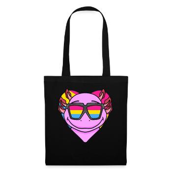 Pansexual Axolotl Gift - Tote Bag - black - Front