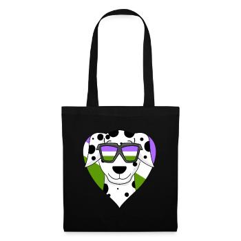 Genderqueer Lgbt Dog Dalmatian - Tote Bag - black - Front