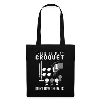 Croquet Player Croquet Play Croquet Gift - Tote Bag - black - Front
