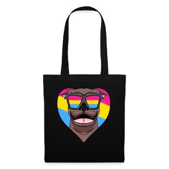Pansexual Pit Bull Terrier Dog Cadeau - Sac en tissu - noir - Devant