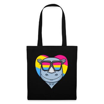 Pansexual Rhino Gift - Tote Bag - black - Front