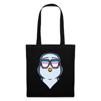 Transgender Transsexuell Pinguin Geschenk - Stoffbeutel - Schwarz - Vorne