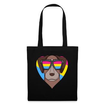 Cadeau de chien pointeur pansexuel - Sac en tissu - noir - Devant