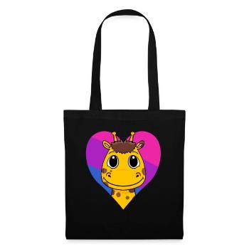 Bisexuell Giraffe Geschenk - Stoffbeutel - Schwarz - Vorne