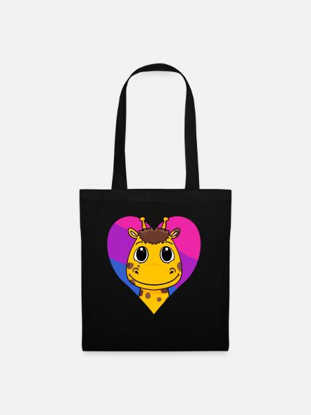 Bisexuell Giraffe Geschenk - Stoffbeutel - Schwarz
