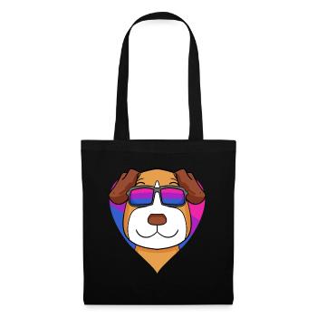 Cadeau bisexuel Jack Russell Terrier chien - Sac en tissu - noir - Devant