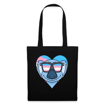 Transgender Transsexuell Koala Geschenk - Stoffbeutel - Schwarz - Vorne