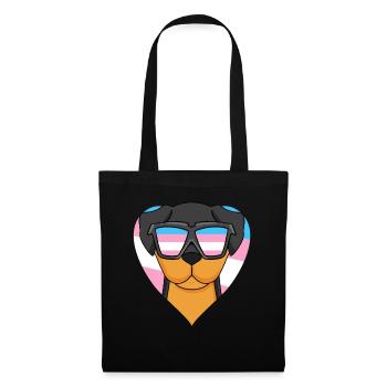 Transgender Transsexual Rottweiler Dog Gift - Tote Bag - black - Front