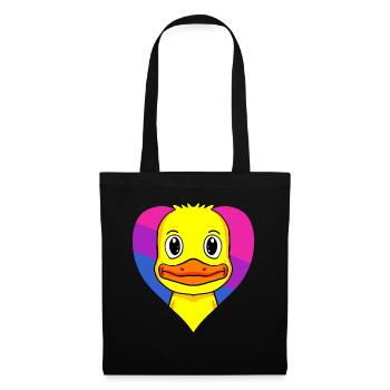 Bisexuell Ente Geschenk - Stoffbeutel - Schwarz - Vorne