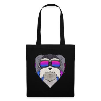 Schnauzer Hund - Stoffbeutel - Schwarz - Vorne
