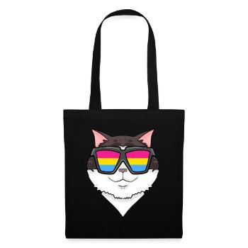 Pansexual Ragdoll - Cat with glasses - Tote Bag - black - Front