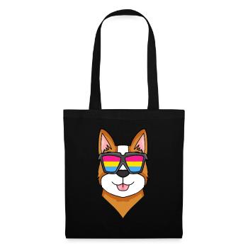 Pansexuel Gallois Corgi Pembroke Chien - Sac en tissu - noir - Devant