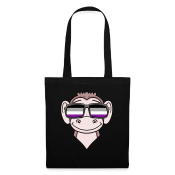 Asexual Lgbt Singe Asexualité - Sac en tissu - noir - Devant