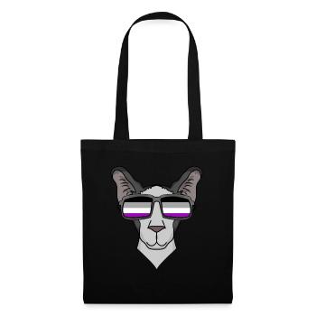 Asexual Lgbt Oriental Shorthair Cat Asexuali - Tote Bag - black - Front