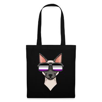 Asexuel Lgbt Siamese Chat Chat Asexualité - Sac en tissu - noir - Devant