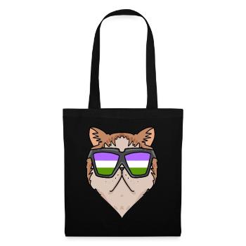 Genderqueer Lgbt Cat Exotic Shorthair Cat - Tote Bag - black - Front
