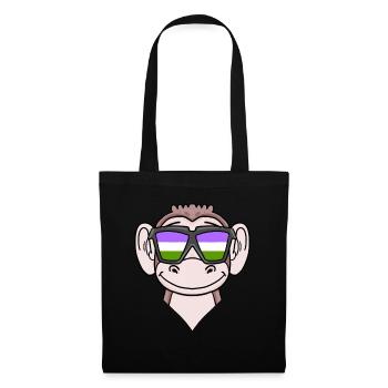 Singe Genderqueer - Sac en tissu - noir - Devant