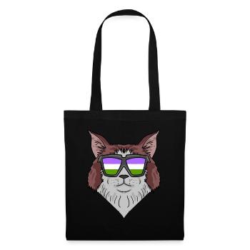 Genderqueer Lgbt Cat Maine Coon - Sac en tissu - noir - Devant