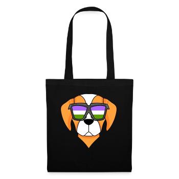 Genderqueer Chien Lgbt Epagneul Breton - Sac en tissu - noir - Devant