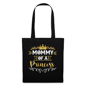 Maman d’une princesse Jolie Mère-Fille - Sac en tissu - noir - Devant