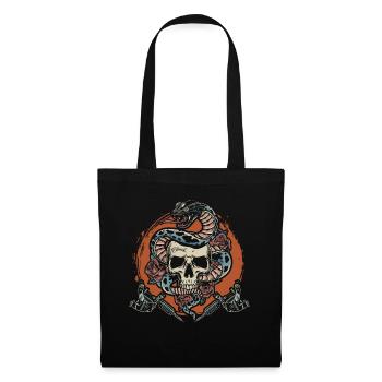 Skull Snake Tattoo Lover Tattoo - Sac en tissu - noir - Devant