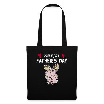 Father's Day Gift - Our First Father's Day - Tote Bag - black - Front